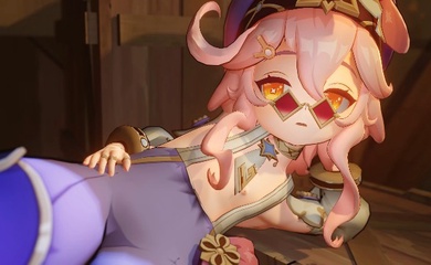 原神3D同人，两个大人带着一个小孩找多莉破处