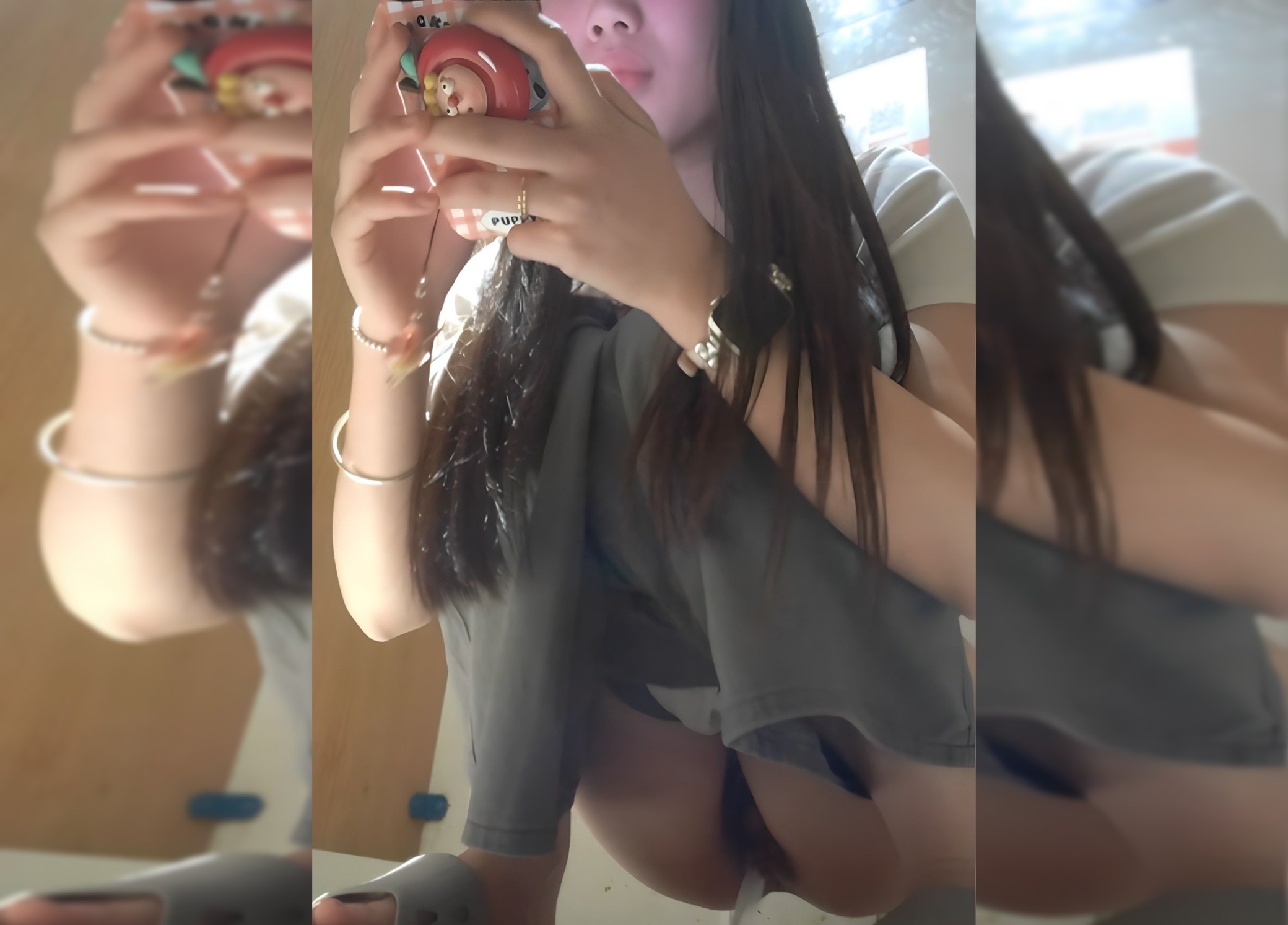 厕所偷拍系列 小姐姐还在划手机