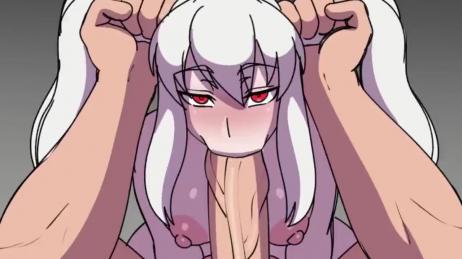 3D动漫 粗暴的深喉抽插双马尾白毛妹子，最实际的口爆飞机杯