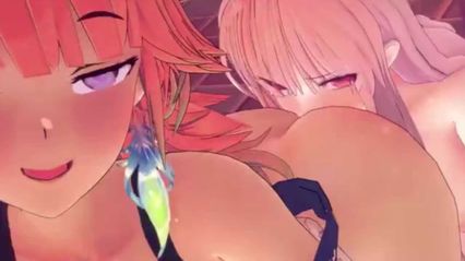 卡莉欧佩和小鸟游琪亚拉愉快的性游戏 用鸡巴后入抽插撞击 循环有声版