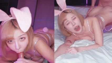 台湾巨乳福利姬 婉婉儿 cosplay 性感兔女郎 像只母狗深喉口交舔舐肉棒 主动'上位骑乘式榨精