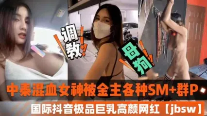 抖音中泰混血巨乳网红 jbsw 被金主各种SM调教成性奴母狗 群P后入轮番狠狠抽插狂操视频惨遭泄密流出