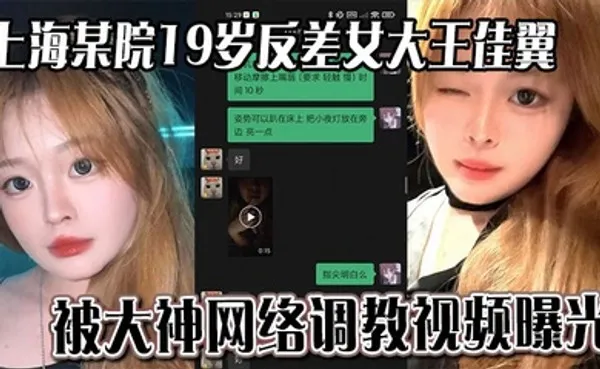 上海某院19岁反差女大王佳翼 被大神网络调教视频曝光 聊天记录十分刺激 全集