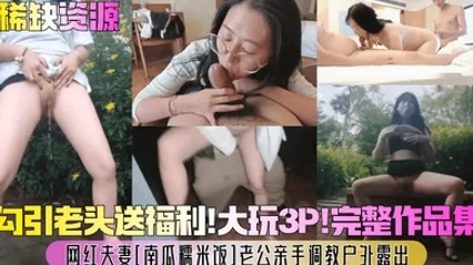 【稀缺资源】网红夫妻[南瓜糯米饭]老公亲手调教户外露出，勾引老头送福利！大玩3P！完整作品集！ 全集
