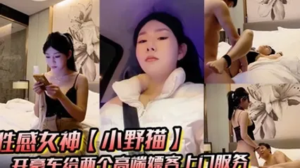 性感女神【小野猫】开豪车给两个高端嫖客上门服务猥琐大叔喜欢玩SM帅哥还算正常吹箫热身啪啪 全集