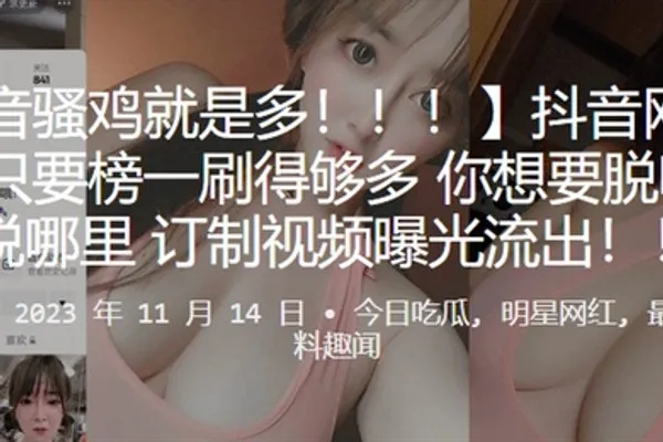 抖音网红只要榜一刷得多想要脱哪就脱哪订制视频曝光流出 全集