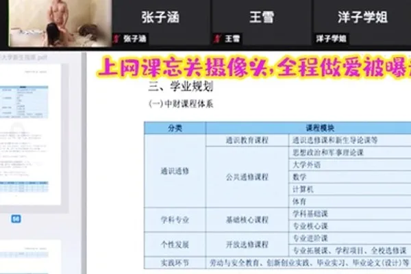 上网课忘关摄像头全程做爱被曝光 全集