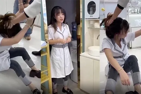 网曝热门事件化妆品专卖店的小三被打_衣服都扒奶子都露出来了太暴力_骑着凑_别说还挺漂亮 全集