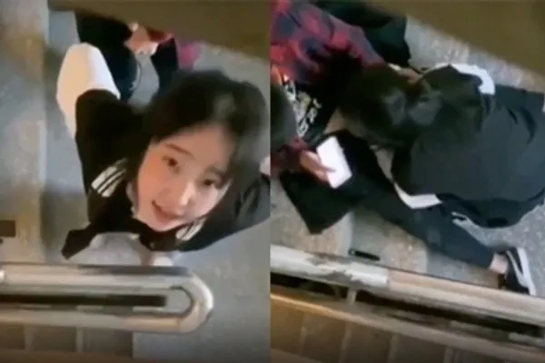 高中生泄密流出高中生情侣在学校楼梯间激情做爱被偷拍上传到网上了 全集