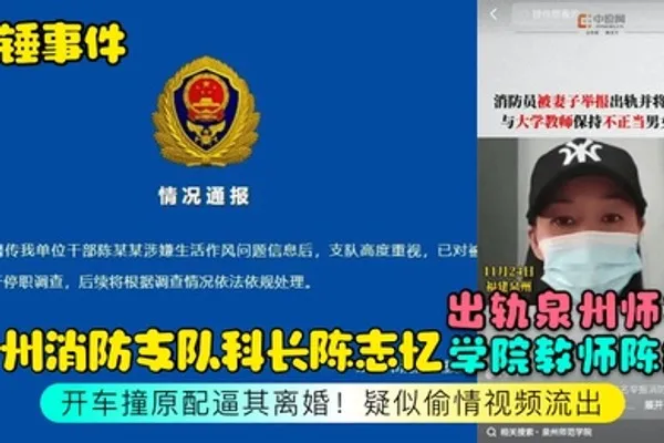 石锤事件泉州消防支队科长陈志忆出轨泉州师范学院教师陈维开车撞原配逼其离婚疑似偷情视频流出 全集