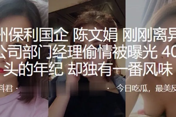 广州保利国企陈文娟刚刚离异就和公司部门经理偷情被曝光40出头的年纪却独有一番风味 全集