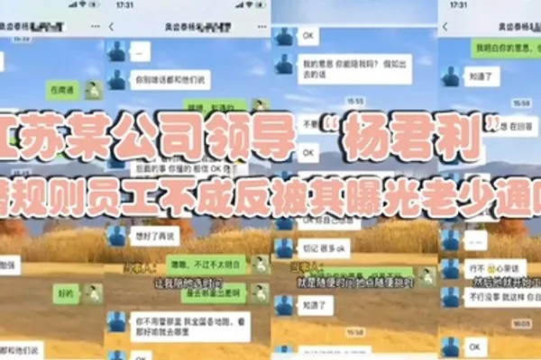 江苏某公司领导杨君利潜规则员工不成反被其曝光老少通吃 全集