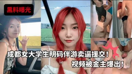 独家曝光成都某校女大学生明码标价援交陪玩伴游卖逼 援交！视频被金主爆出！
