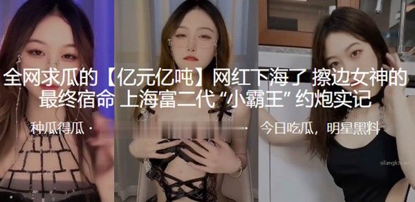 全网求瓜的_亿元亿吨_网红下海了_擦边女神的最终宿命上海富二代__小霸王__约炮实记