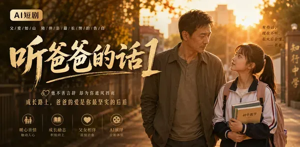 听爸爸的话1 AI短剧 飞机上遇上青梅空姐 茶水间中调情抚摸 跪姿蹲下深喉口交大肉棒 刺激感十足大场面 封面