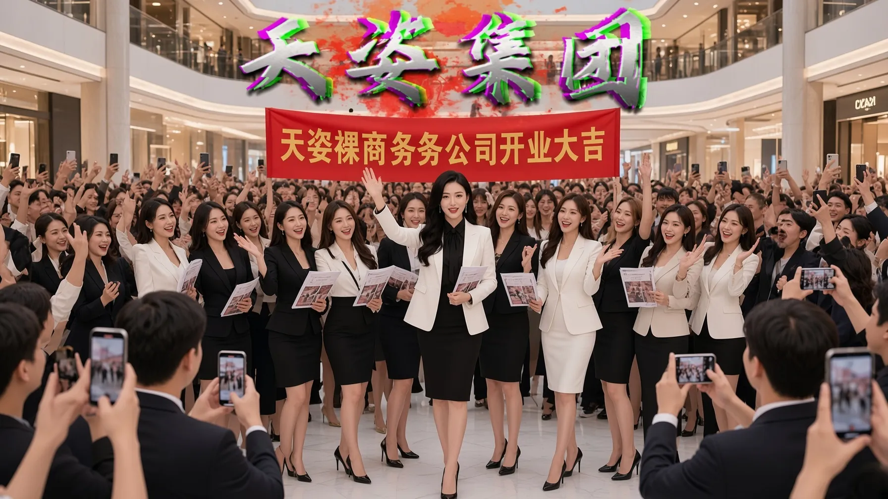 天姿裸体商务公司 AI成人短剧 第1集 商务公司充满裸体美女诱惑勾引男人 随意看上眼想上就上 封面