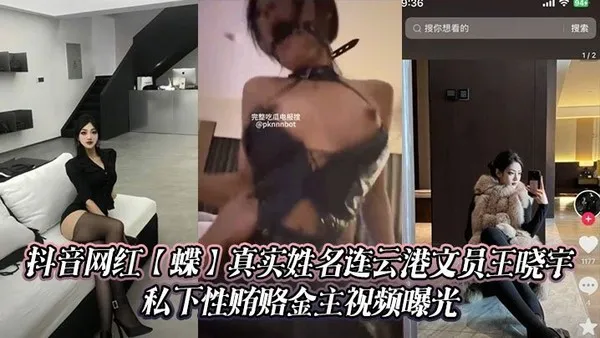 抖音网红蝶真实姓名连云港文员王晓宇私下性贿赂金主视频曝光 封面